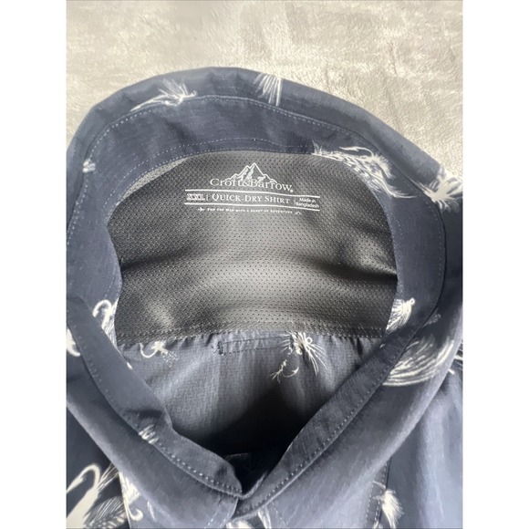 Croft & Barrow Quick Dry Shirt Men Size 2XL AOP Button Up Hiking Fishing Vented - Picture 2 of 7